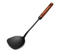 WANGYUANJI Wok Spatula 39 cm - Robust Iron Spatula with Wooden Handle, Durable Wok Accessories for Roasting, Turning & Cooking, Heat Resistant & Ergonomic