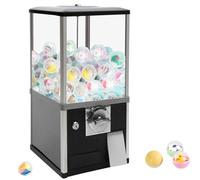 WANGYYDS Big Capsule Vending Machine for Business, Large Load Capacity Gumball Bank, Lockable Vending Machine with Keys, Freestanding Big Bubble Gumball Machine, Coin-Operated Mechanism,Black