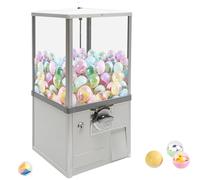 WANGYYDS Big Capsule Vending Machine for Business, Large Load Capacity Gumball Bank, Lockable Vending Machine with Keys, Freestanding Big Bubble Gumball Machine, Coin-Operated Mechanism,White