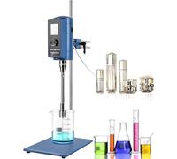 WANGYYDS Homogenizer Lab Dispenser Emulsifier, High Shear Homogenizer Shear Mixer 2000~28000rpm Speed 5-10000ml Processing Capacity Homogenizer, Timing Control 6000 Minutes, Viscosity 500-9000cP 36G