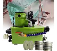WANGYYDS Portable Small Glass Edger, Electric Glass Edging Machine, DIY Diamond Glass Art Corner Grinding Polisher, 850W Polish Edge Machine for Plane,Curve, Rounded Corner w/8 Diamond Wheels Green
