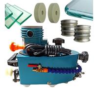 WANGYYDS Small Glass Edging Machine, 8000r/Min Electric Glass Edge Polisher Portable Small Glass Edge Trimmer Grinder, DIY Glass Corner Polish Grinding Machine for Plane, Curve, Rounded Corner Blue