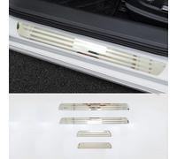 WANGZENIU 4 Pieces Stainless Steel Car Door Sill for Mazda 6 2015 2016 2017 2018 2019 2020 2021 Sill Protective Strips Styling Accessories Edge Protection Pedal Scratch Protection Cover