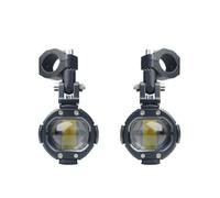 WANGZEYU Motorcycle Spotlights 100W Motorcycle Headlight Fog Light Auxiliary Driving Lamp Dual Color Moto Spot(Cover and light)