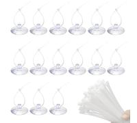 Wangzzniu 50PCS Aquarium Suction Cups 100 PCS Adjustable Zip Ties Cables Set Transparent Fish Tank Tube Light Sucker Holders for Binding Aquarium Fish Tank Plants and Home Kitchen Accessories Hanging