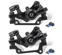 Wangzzniu Mechanical Disc Brake Caliper Set, Universal Fit for Mountain Bike/Road Bike, Aluminum Alloy Brake Calipers with Adapter, Front & Rear Installation, Wear-Resistant & Anti-Corrosion (Black)