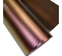 wanhaoaony Car Wrap Arrival 30cmx152cm Chameleon Carbon Fiber Vinyl Film Wrap Car Interior Styling Color Change Sticker Sheet(Red to copper)