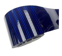 wanhaoaony Car Wrap Black Red Silver Blue Gold 5D Rainbow Carbon Fiber Car Stickers Adhesive Wrap Vinyl Tuning Covering Film(Blue,10CM X 100CM)