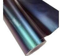 wanhaoaony Car Wrap Blue Green Purple Car Chameleon Wrap Auto Carbon Fiber Wrapping Film Vehicle Change Color Sticker Tint Vinyl Air Bubble Free(3D green purple,50CM X 152CM)