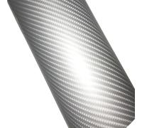 wanhaoaony Car Wrap Bright Glossy 4D Green Carbon Fiber Vinyl Film Colored Auto Wrapping Wrap Foil(Silver,60cm x 152cm)