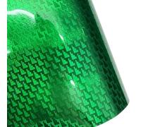 wanhaoaony Car Wrap High Glossy Red Blue Green Purple Gold Pattern Plated Carbon Fiber Sticker Car Body Films Wrap Vinyl Film Wrapping(Green,50cm X 152cm)