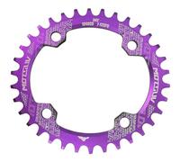 wanhaoaony Chainring Bicycle Crank 104BCD 32T/34T/36T/38T Oval Chainring Narrow Wide MTB Bike Chainwheel Circle Crankset Plate Parts(Purple Oval 36T)