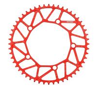 wanhaoaony Chainring Folding Bicycle Narrow Wide Teeth 130BCD Chainring 46 48 50 52 56 58T Sprocket Aluminum Alloy Bike Crankset(52T red)