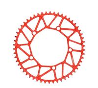 wanhaoaony Chainring Folding Bicycle Narrow Wide Teeth 130BCD Chainring 46 48 50 52 56 58T Sprocket Aluminum Alloy Bike Crankset(54T red)