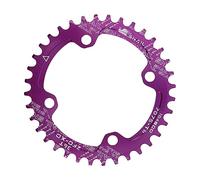 wanhaoaony Chainring Round 104BCD Wide Chainring 32T 34T 36T 38 Teeth Bicycle Crankset 104 BCD Monoplate Bike Plate(36T,Purple)