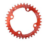 wanhaoaony Chainring Round 104BCD Wide Chainring 32T 34T 36T 38 Teeth Bicycle Crankset 104 BCD Monoplate Bike Plate(36T,Red)