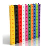 Wanheart 100 Pcs Maths Cubes for Kids Age 3-8, 10-Colour Linking Magic Counting Blocks, Early Years Maths Learning Set for School and Home, Boys Girls