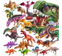 Wanheart 54 Pcs Dinosaur Toys Set with Storage Box, Realistic Jurassic World Dino Figures for 3 4 5 6 7 8 Year Old Boys, Birthday Christmas Easter Gifts for Kids