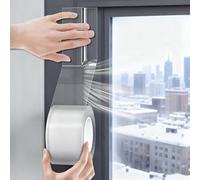 Wanheart 5cm x 10m Window Weather Sealing Tape, Transparent Adhesive Draft Excluder, Waterproof No Residue Window Draft Seal for Winter, Windows, Doors, Roofs, Greenhouses(2in x 33ft)