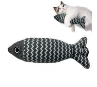 Wanheart Cat Toy Fish, 1 Piece Navy Catnip Toys, Soft Linen, Indoor Cat Interactive Exercise Kick Toys 7.8 Inch for All Breeds of Cats