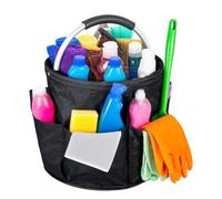 Wanheart Cleaning Caddy with Handle, 18L Foldable Cleaning Supplies Organizer, MultiPocket Large Cleaning Caddy Bag, Multifunctional Organiser for Home, Kitchen,Bathroom Professional Cleaning Supplies
