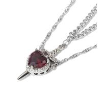 Wanheart Heart & Sword Couple Necklaces - Matching Friendship Jewelry for Best Friends, Couples, Valentine's Day Gift for Him & Her, Stainless Steel Pendant Necklace Set, normal, Alloy Steel