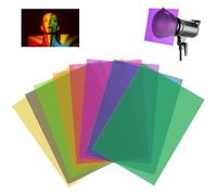 Wanheart Pack of 8 Coloured or Transparent Red PVC Sheets A4 - 0.3 mm Thick Plastic Sheets for Crafts, Decoration, Lamp Filter, Photography and DIY Projects (Colourful)