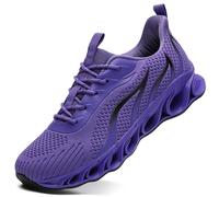 wanhee Sneakers for Men Slip On Casual Sport Running Athletic Jogging Tennis Walking Shoes Breathable Fashion Gym Trail Workout Exercises Shoes, Purple, 9 UK