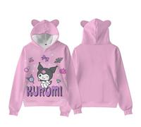 WANHONGYUE Anime 3D Graphic Print Hoodie Sweatshirt Womens Cartoon Long Sleeve Pullover Girls Kawaii Cat Ears Hooded Sweater, Color/17, 5XS