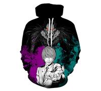 WANHONGYUE Anime Death Note Hoodie Sweatshirt Unisex Cosplay 3D Printed Pullover Hooded Sweater Hoody Jumpers 789/20 5XL