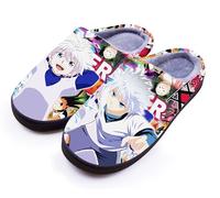 WANHONGYUE Anime Hunter×Hunter Killua Zoldyck Slippers Women Men Fuzzy House Slippers with Rubber Sole Winter Warm Indoor Outdoor Anti-slip Shoes
