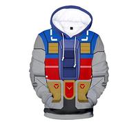 WANHONGYUE Anime Mobile Suit Gundam Hoodie Sweatshirt Unisex Cosplay 3D Printed Pullover Hooded Sweater Hoody Jumpers 747/5 L