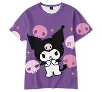 WANHONGYUE Anime Short Sleeve T-Shirt Women's Crew Neck T Shirts Girls Kawaii Cartoon Graphic Summer Tee Tops, Color/12, S