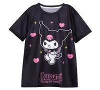 WANHONGYUE Anime Short Sleeve T-Shirt Women's Crew Neck T Shirts Girls Kawaii Cartoon Graphic Summer Tee Tops, Color/1, M