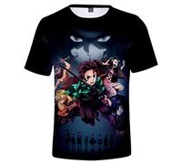 WANHONGYUE Anime T-Shirt for Demon Slayer 3D Printed Short Sleeve Shirts Cosplay Pullover Top Tees 504/30 4XL