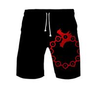 WANHONGYUE Anime The Seven Deadly Sins Beach Board Shorts Drawstring Waist Gym Workout Shorts Summer Jersey Short Pants for Men Women 1109/9 XL