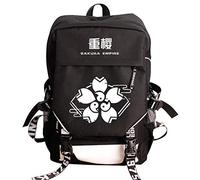 WANHONGYUE Azur Lane Game Backpack Laptop Rucksack Schoolbag for Children with USB Charging Port Black / 4