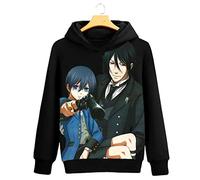 WANHONGYUE Black Butler Anime Pullover Hooded Sweatshirt Adult Cosplay Hoodie Sweater Jumpers Coat Black 3 M