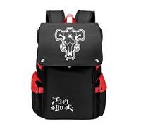 WANHONGYUE Black Clover Anime Cosplay Unisex 15.6 Inch Laptop Backpack School Bag Rucksack for Travel/College/School/Work/Red / 4