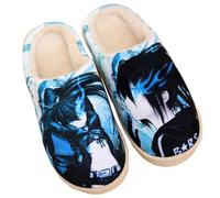 WANHONGYUE Black Rock Shooter Anime Slipper Soft Plush House Slippers Men Women Winter Anti-slip Indoor Slip on Shoes