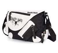 WANHONGYUE Death Note Anime Messenger Bags Casual Crossbody Bag Canvas Shoulder Bag Student Schoolbag Tablet Bag Black / 2