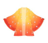 WANHONGYUE Demon Slayer Agatsuma Zenitsu Women's Chiffon Kimono Cardigan Sheer Bikini Cover Ups Bathing Suit Coverup Anime Cosplay Beachwear, One Size