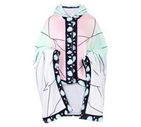 WANHONGYUE Demon Slayer Kochou Shinobu Wearable Blanket Hoodie, Anime Cosplay Fleece Cloak Cape Shawl Warm Cozy Soft Pajamas Unisex, 100 * 160 cm