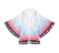 WANHONGYUE Demon Slayer Kochou Shinobu Women's Chiffon Kimono Cardigan Sheer Bikini Cover Ups Bathing Suit Coverup Anime Cosplay Beachwear, One Size