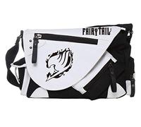 WANHONGYUE Fairy Tail Anime Messenger Bags Casual Crossbody Bag Canvas Shoulder Bag Student Schoolbag Tablet Bag Black / 1