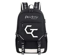WANHONGYUE Guilty Crown GC Anime Luminous Backpack Laptop Rucksack Schoolbag for Children with USB Charging Port Black / 20