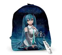 WANHONGYUE Hatsune Miku Anime 3D Printing Backpack Rucksack School Bags Daypack Casual Bag for Girls and Boys