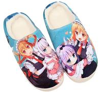WANHONGYUE Japanese Anime Miss Kobayashi s Dragon Maid Slipper Soft Plush House Slippers Women Men Winter Anti-slip Indoor Slip on Shoes