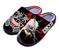 WANHONGYUE Japanese Anime Tokyo Ghoul Slippers Women Men Fuzzy House Slippers with Rubber Sole Winter Warm Indoor Outdoor Anti-slip Shoes