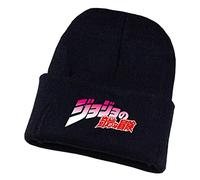 WANHONGYUE JoJo’s Bizarre Adventure Anime Beanie Hat for Men Women Unisex Knit Cuffed Hat Winter Soft Warm Skull Cap Black/1
